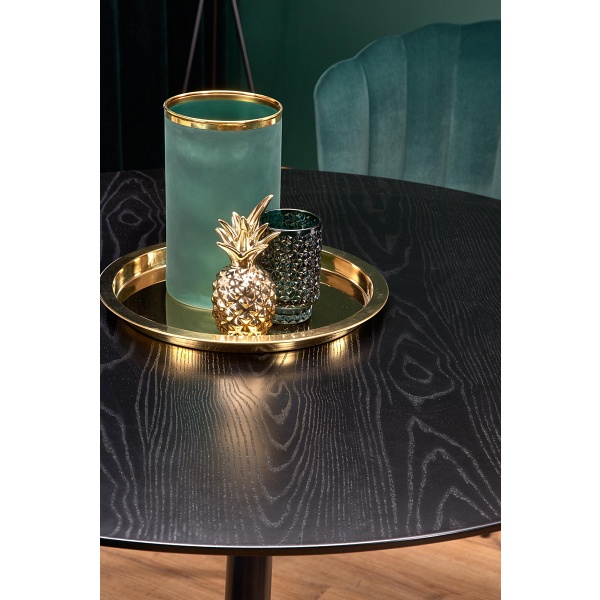 Stół EMBOS czarny / złoty - Halmar