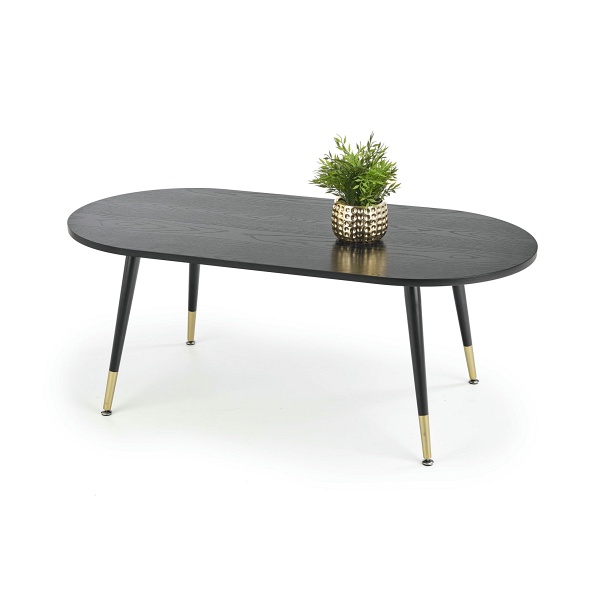 Ława EMBOSA czarny / złoty - Halmar