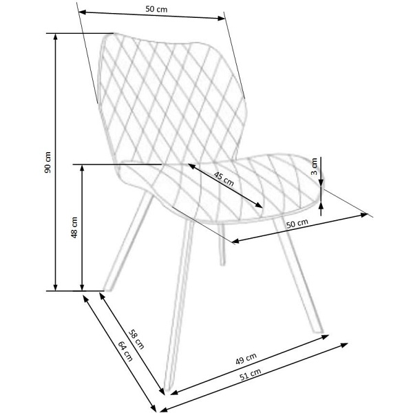 Krzesło K360 popielaty - Halmar