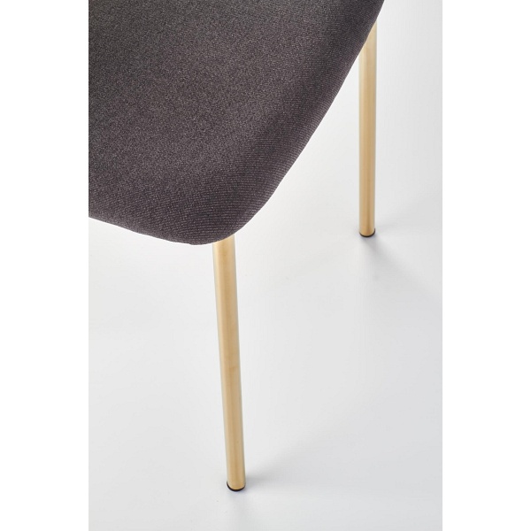 Krzesło K362 , tapicerka - ciemny popiel, nogi - złoty - Halmar