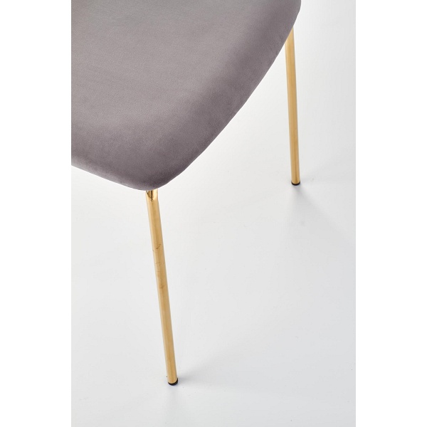 Krzesło K363 , tapicerka - popielaty, nogi - złoty - Halmar