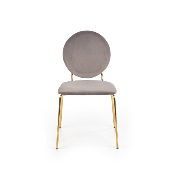 Krzesło K363 , tapicerka - popielaty, nogi - złoty - Halmar