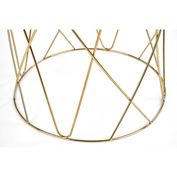 Ława SELENA , stelaż - złoty, szkło - dymiony - Halmar