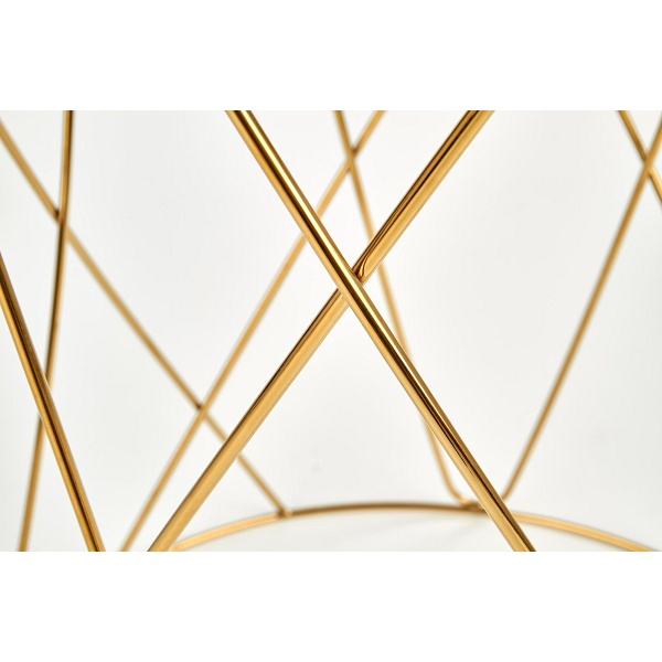 Ława SELENA , stelaż - złoty, szkło - dymiony - Halmar