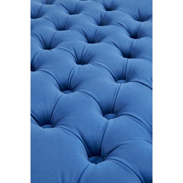 Ławka MILAGRO , stelaż - srebrny, siedzisko - granatowy - Halmar