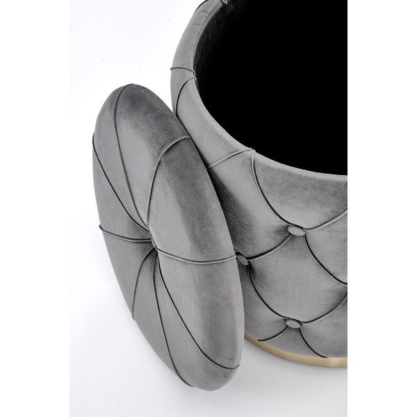 POLLY zestaw 2 puf, popiel - Halmar