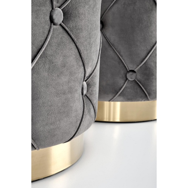 POLLY zestaw 2 puf, popiel - Halmar