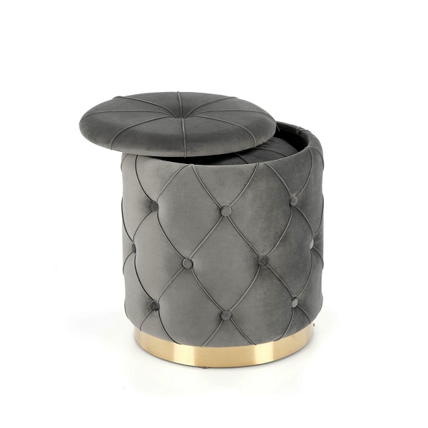 POLLY zestaw 2 puf, popiel - Halmar