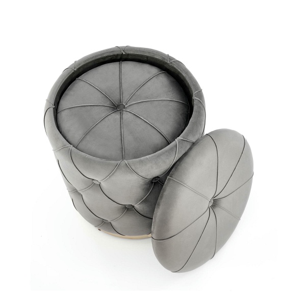 POLLY zestaw 2 puf, popiel - Halmar