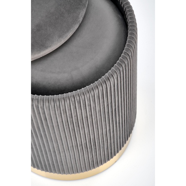 MONTY zestaw 2 puf, popielaty - Halmar