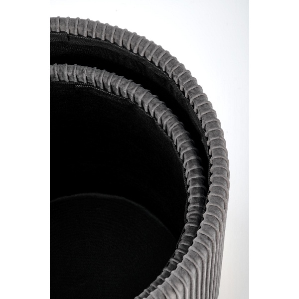 MONTY zestaw 2 puf, popielaty - Halmar