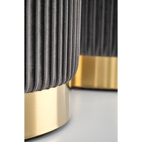 MONTY zestaw 2 puf, popielaty - Halmar