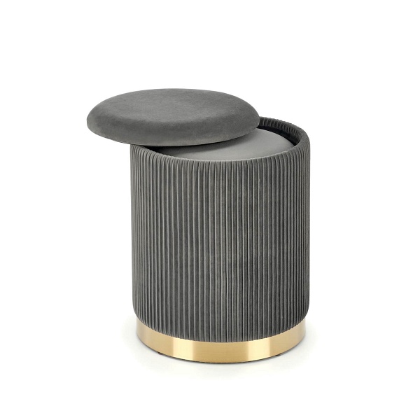 MONTY zestaw 2 puf, popielaty - Halmar