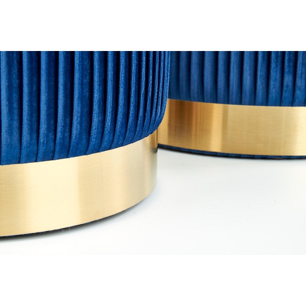 MONTY zestaw 2 puf, granatowy - Halmar