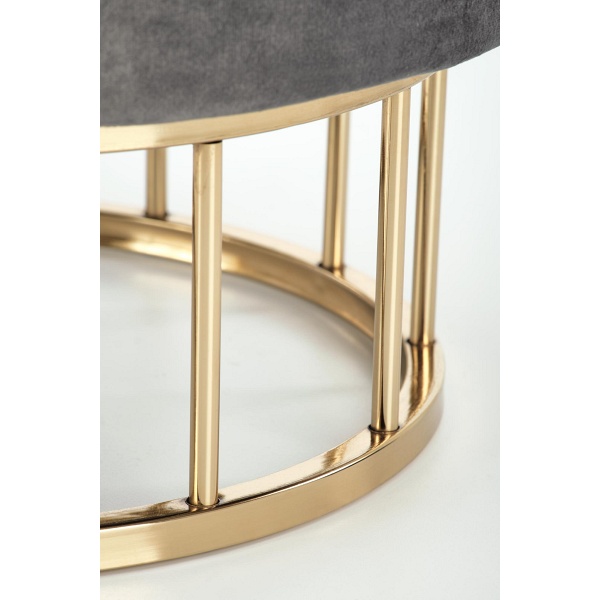 Pufa MINTY popielaty / złoty - Halmar