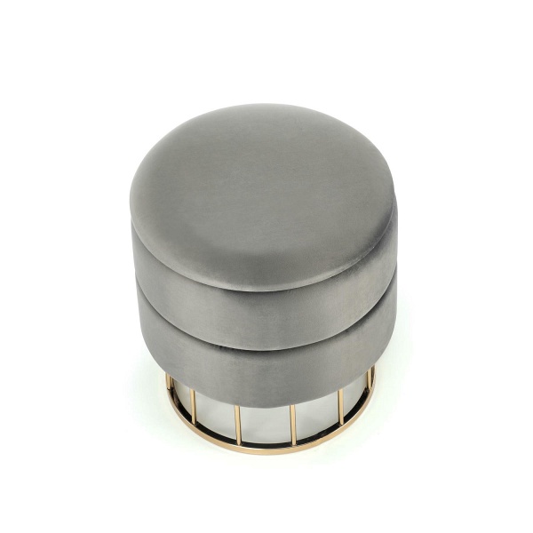 Pufa MINTY popielaty / złoty - Halmar