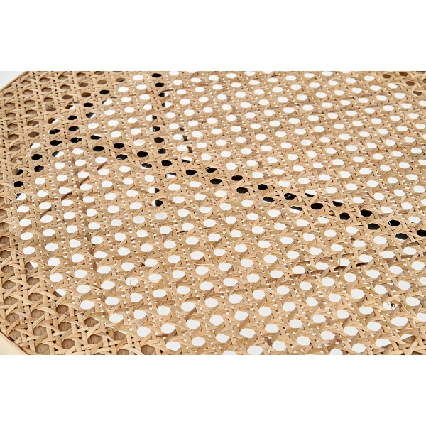 Ława KAMPA czarny / rattan naturalny - Halmar