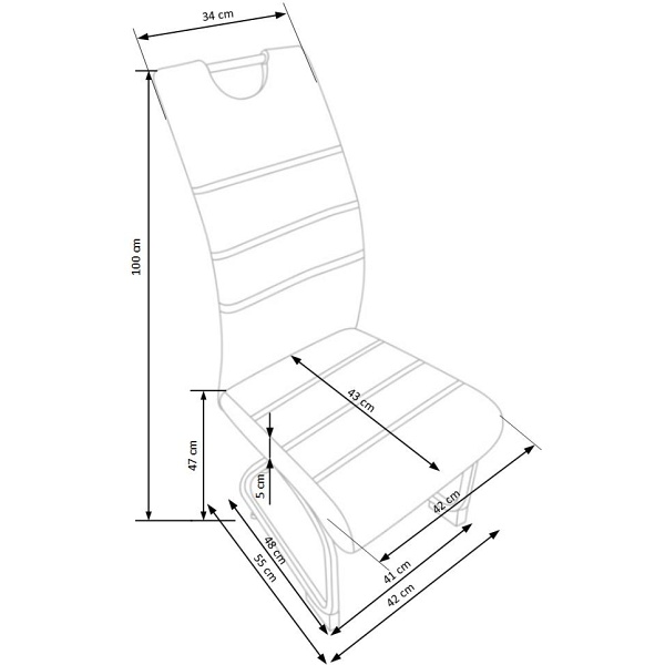 Krzesło K371 popielaty - Halmar