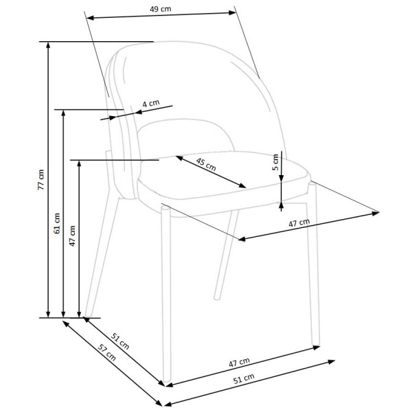 Krzesło K373 beżowy - Halmar