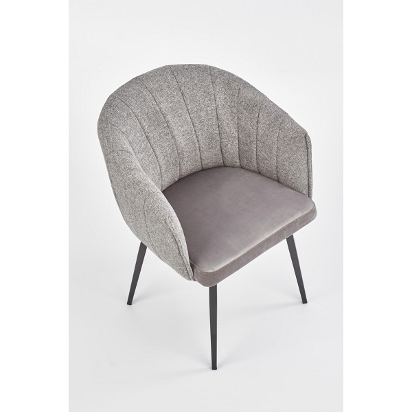 Krzesło K378 z funkcją obracania popielaty - Halmar