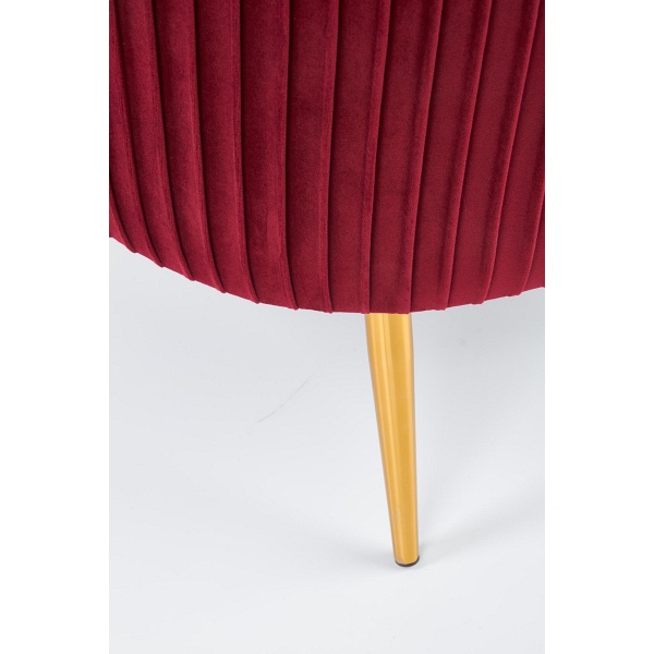 Fotel CROWN wypoczynkowy bordowy / złoty - Halmar