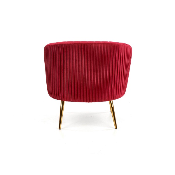 Fotel CROWN wypoczynkowy bordowy / złoty - Halmar