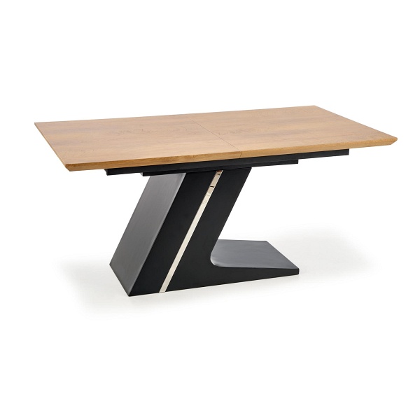 Stół FERGUSON rozkładany blat - naturalny, nogi - czarny - Halmar
