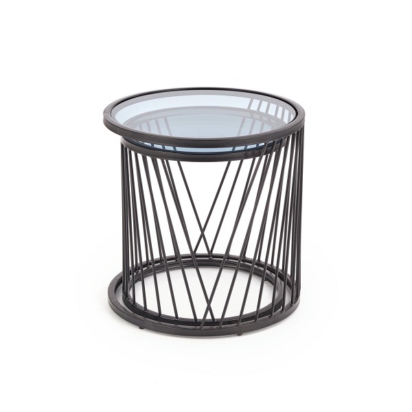 ANTILLA zestaw 2 ław czarny / dymiony - Halmar