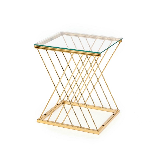 Ława NANCY złoty / transparentny - Halmar