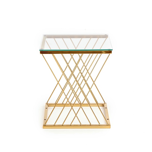 Ława NANCY złoty / transparentny - Halmar
