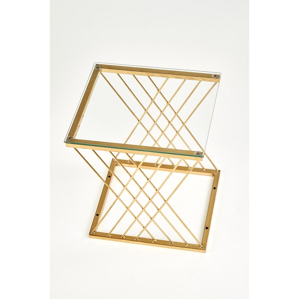 Ława NANCY złoty / transparentny - Halmar