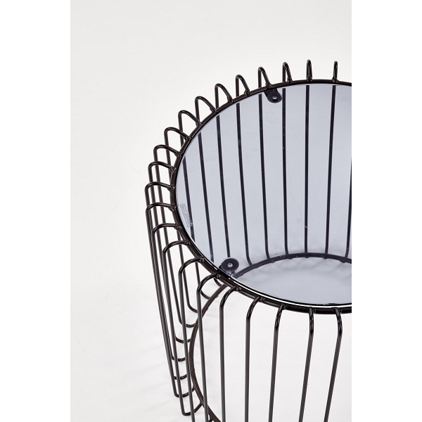 Ława AMINA czarny / dymiony - Halmar