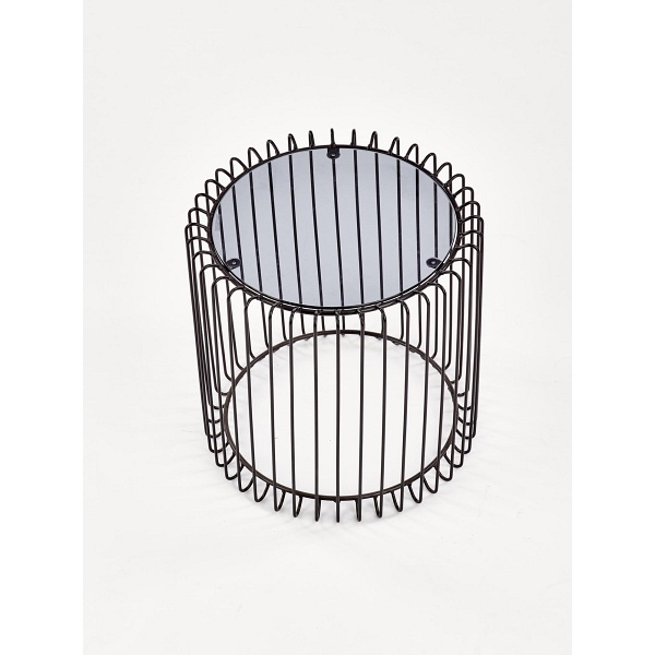 Ława AMINA czarny / dymiony - Halmar