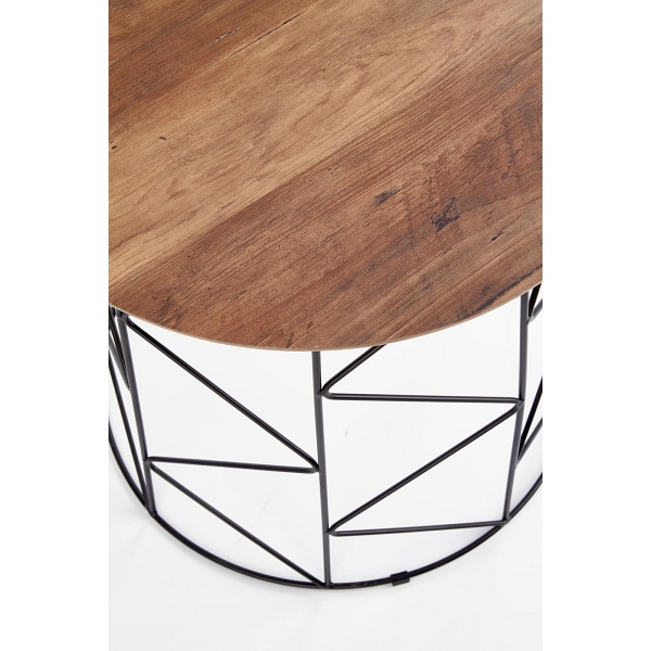 Ława MUSAKA czarny / orzech - Halmar