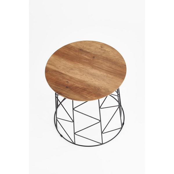 Ława MUSAKA czarny / orzech - Halmar