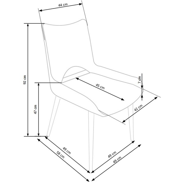 Krzesło K369 ciemny popiel - Halmar