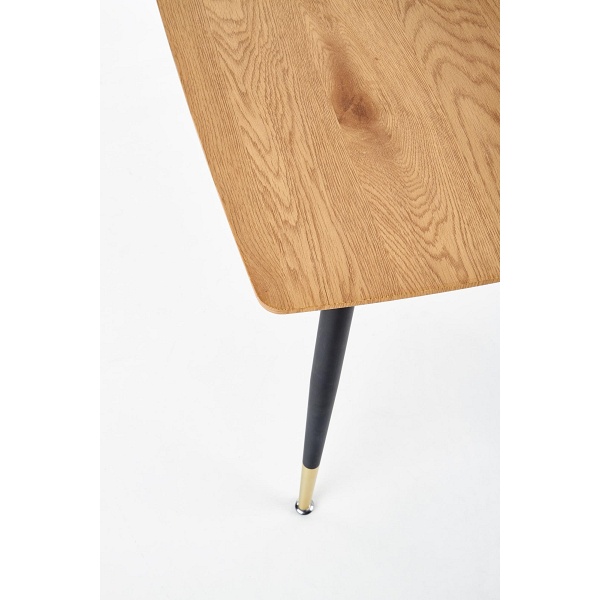 Stół TRIPOLIS , blat - dąb złoty, nogi - czarny - Halmar