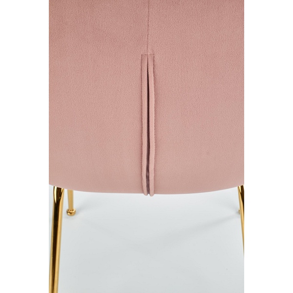 Krzesło K381 różowy / złoty - Halmar