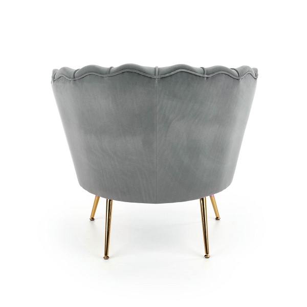 Fotel AMORINITO wypoczynkowy popielaty / złoty - Halmar