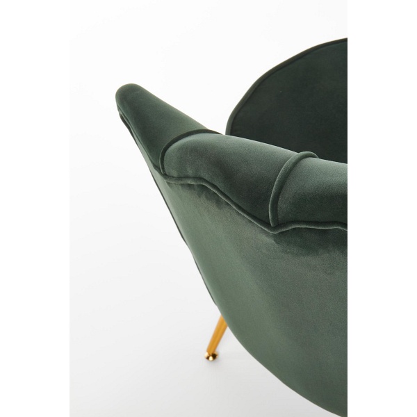 Fotel AMORINITO wypoczynkowy ciemny zielony / złoty - Halmar