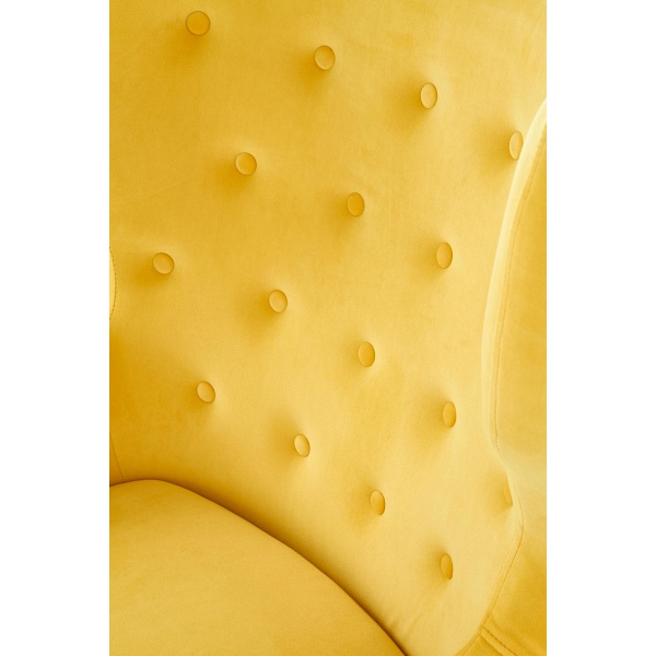 Fotel MARVEL wypoczynkowy żółty / naturalny - Halmar