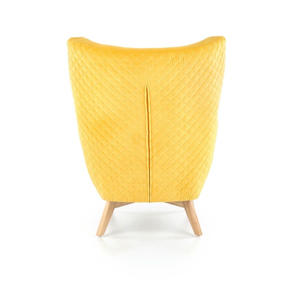 Fotel MARVEL wypoczynkowy żółty / naturalny - Halmar