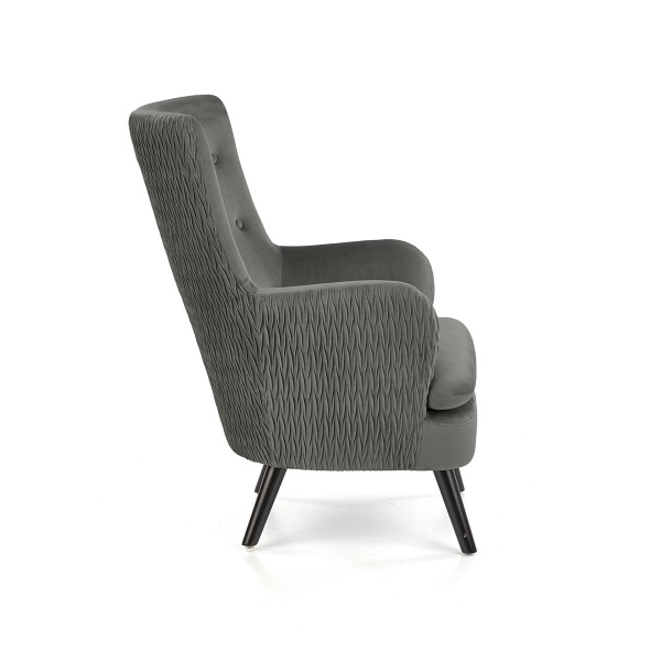 Fotel RAVEL wypoczynkowy popielaty / czarny - Halmar