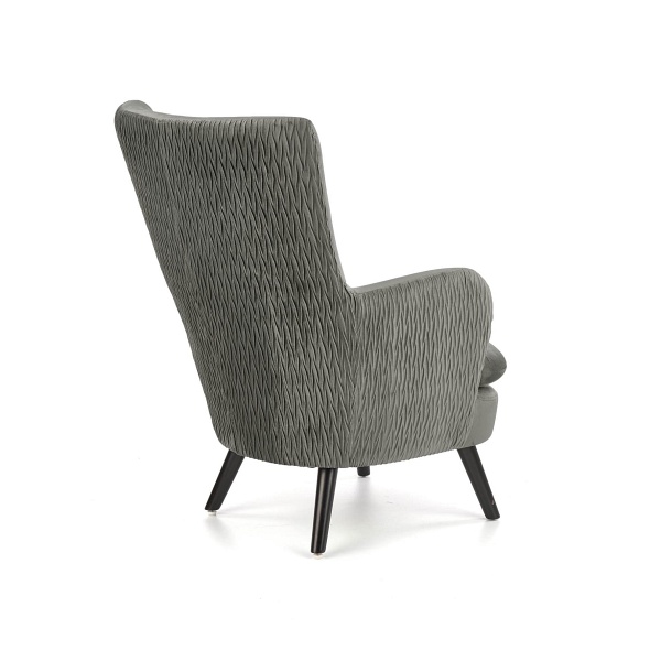Fotel RAVEL wypoczynkowy popielaty / czarny - Halmar