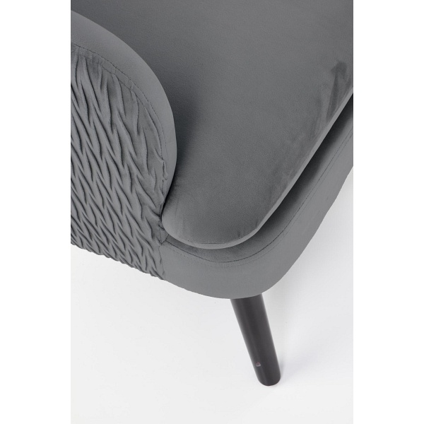 Fotel RAVEL wypoczynkowy popielaty / czarny - Halmar