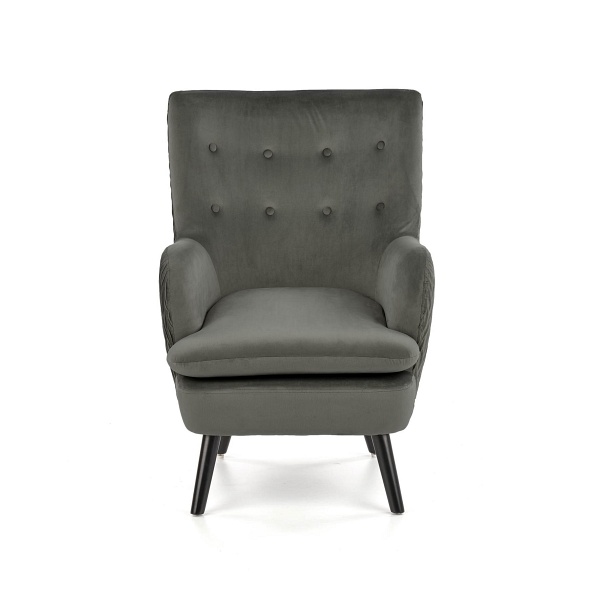 Fotel RAVEL wypoczynkowy popielaty / czarny - Halmar