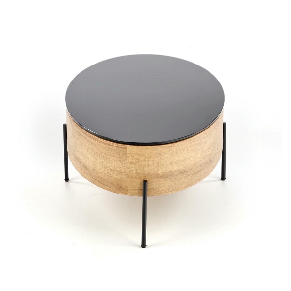 Ława ZENGA z funkcją czarny / dąb złoty - Halmar