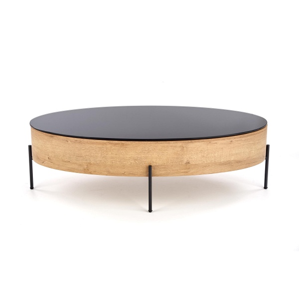 Ława ZENGA z funkcją czarny / dąb złoty - Halmar