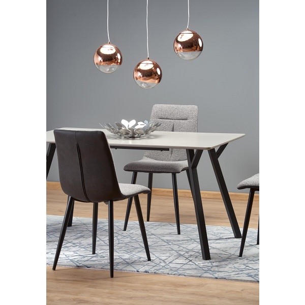 Stół BALROG , stelaż - czarny, blat - jasny popiel - Halmar