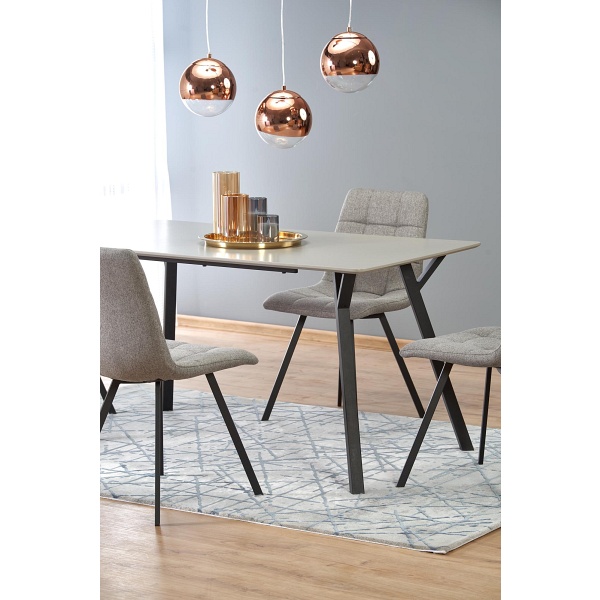 Stół BALROG , stelaż - czarny, blat - jasny popiel - Halmar